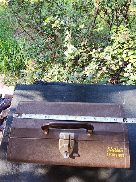 vintage tackle box metal|vintage philson tackle box.